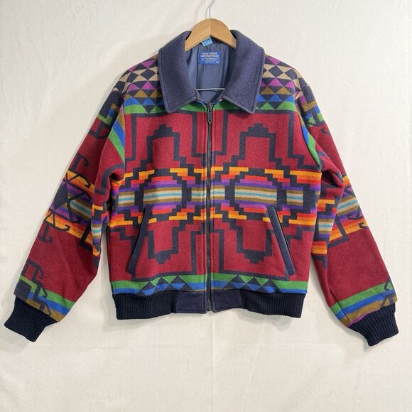 Pendleton Other - Vtg PENDLETON High Grade Western Southwestern Indian Blanket Coat Aztec Jacket M